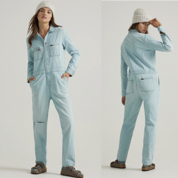 Lee Jeans Women's Blue Vintage Modern Union-alls NWT Size Small $158 Barely Blue